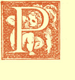 Decorated letter P