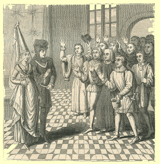 The entry of John de Monfort and his Duchess into Nantes