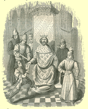 Edward III. sends a challenge to King Philip