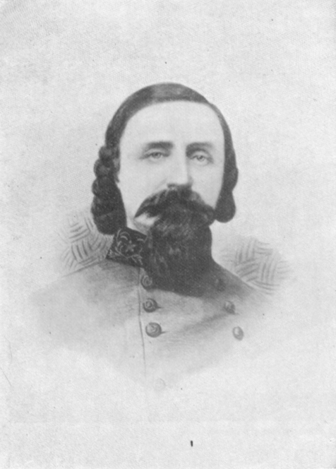 Black and white photograph of General Pickett, in uniform.