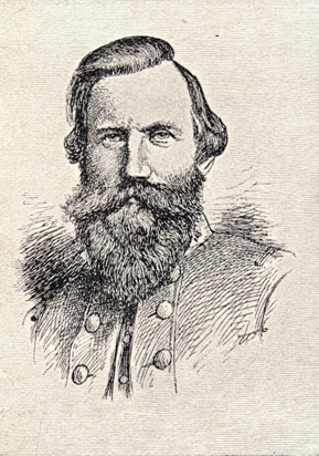 Drawing of a portrait of General J. E. B. Stuart.