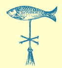 An Engraving of a weathervane in the form of a fish, from Filey, England.