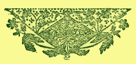 stylized trinagular border print of flowers