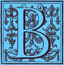 ornate manuscript letter B