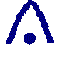 triangle with central dot at base